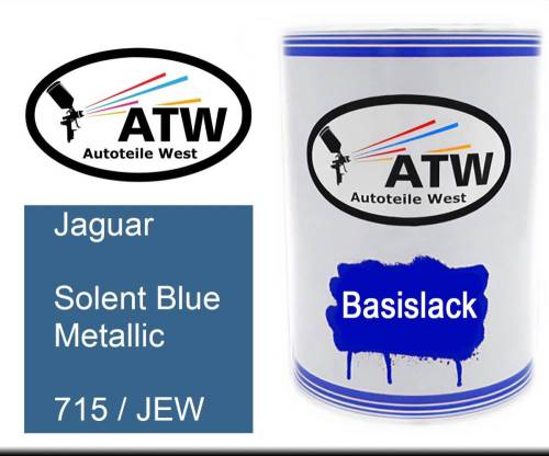 Jaguar, Solent Blue Metallic, 715 / JEW: 500ml Lackdose, von ATW Autoteile West.